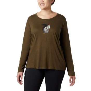 Columbia Ruby Falls Long Sleeve Plus Size, Sudaderas Verde Oliva Para Mujer | 251483-CAP